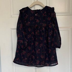OshKosh B'gosh Navy Floral Kids Blouse